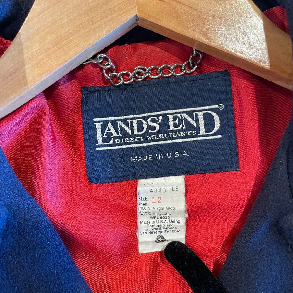 Lands' End Navy Pea Coat - Picture 2 of 11